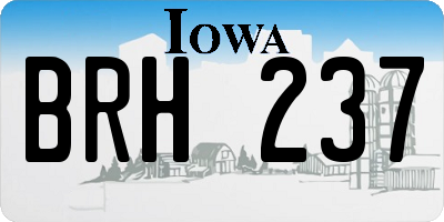 IA license plate BRH237