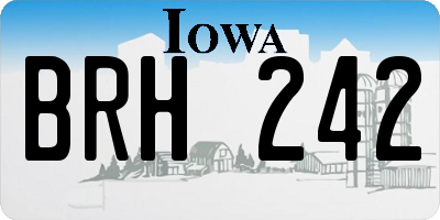 IA license plate BRH242