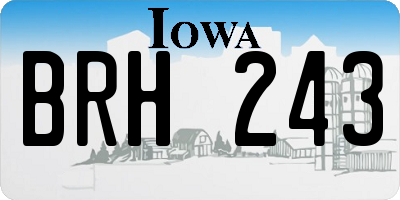 IA license plate BRH243