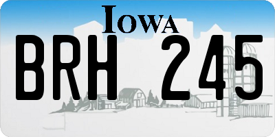 IA license plate BRH245