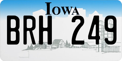 IA license plate BRH249