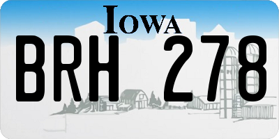 IA license plate BRH278