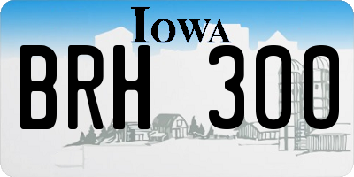 IA license plate BRH300