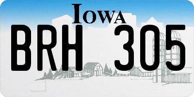 IA license plate BRH305
