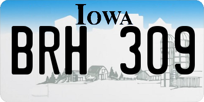 IA license plate BRH309