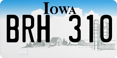 IA license plate BRH310