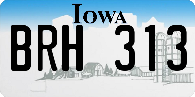 IA license plate BRH313