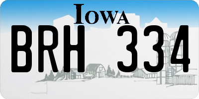 IA license plate BRH334
