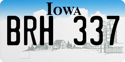 IA license plate BRH337
