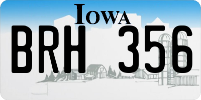 IA license plate BRH356