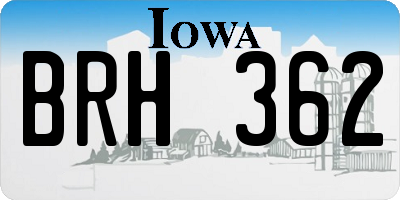 IA license plate BRH362