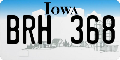 IA license plate BRH368