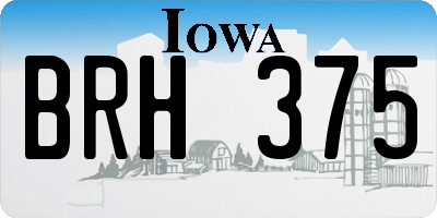 IA license plate BRH375