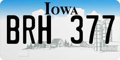 IA license plate BRH377