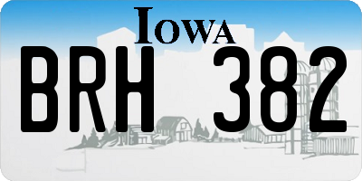 IA license plate BRH382