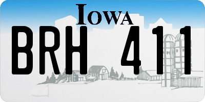 IA license plate BRH411