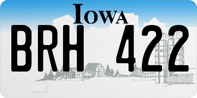 IA license plate BRH422