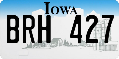 IA license plate BRH427