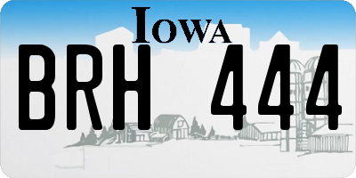 IA license plate BRH444
