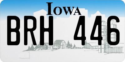 IA license plate BRH446