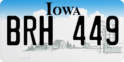 IA license plate BRH449