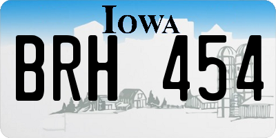 IA license plate BRH454