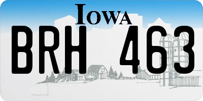 IA license plate BRH463