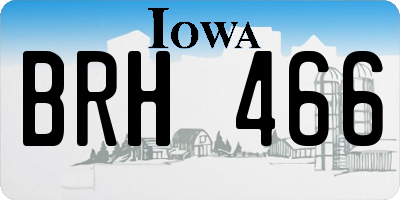 IA license plate BRH466