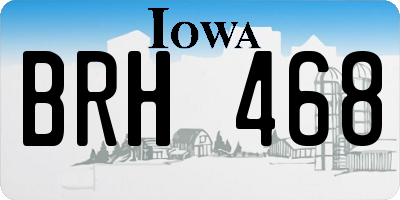 IA license plate BRH468