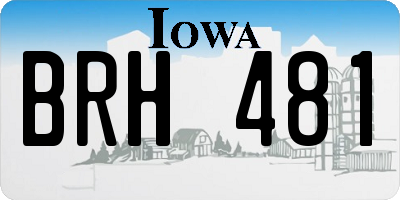 IA license plate BRH481