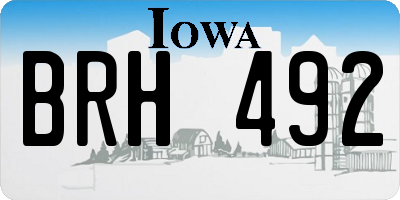 IA license plate BRH492