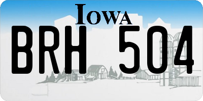 IA license plate BRH504