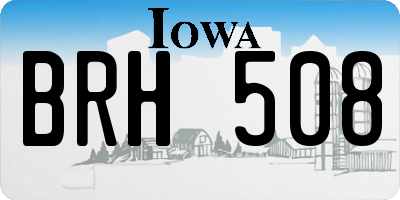 IA license plate BRH508