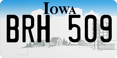 IA license plate BRH509