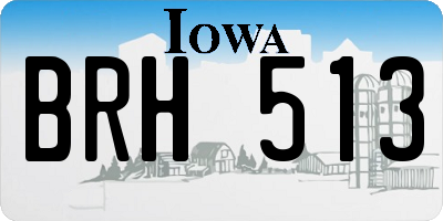 IA license plate BRH513