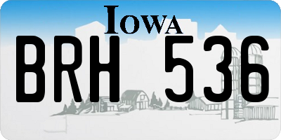 IA license plate BRH536