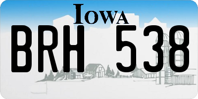 IA license plate BRH538