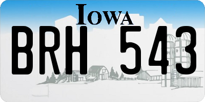 IA license plate BRH543