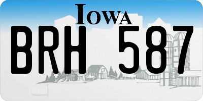 IA license plate BRH587