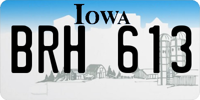 IA license plate BRH613