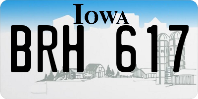 IA license plate BRH617
