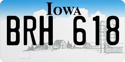 IA license plate BRH618