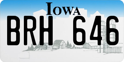 IA license plate BRH646