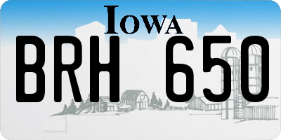 IA license plate BRH650