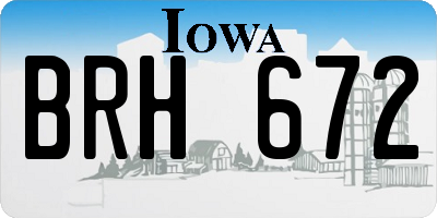 IA license plate BRH672