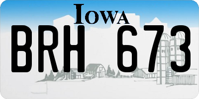 IA license plate BRH673