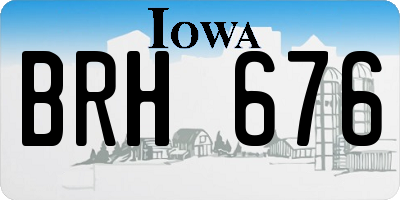 IA license plate BRH676
