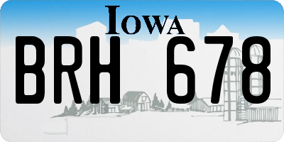 IA license plate BRH678