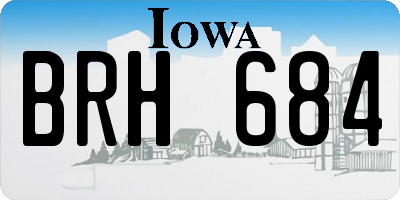 IA license plate BRH684