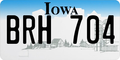 IA license plate BRH704